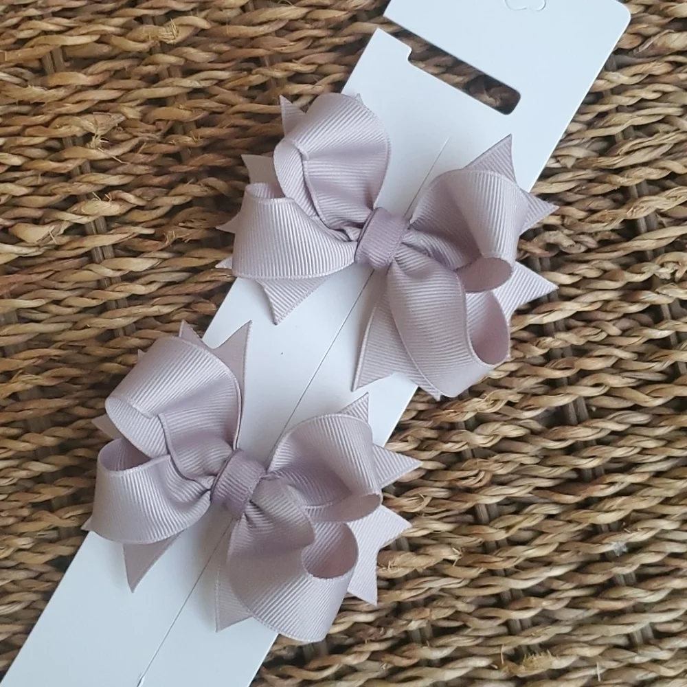 NWT Boutique Layered Pigtail Bows Set of 2